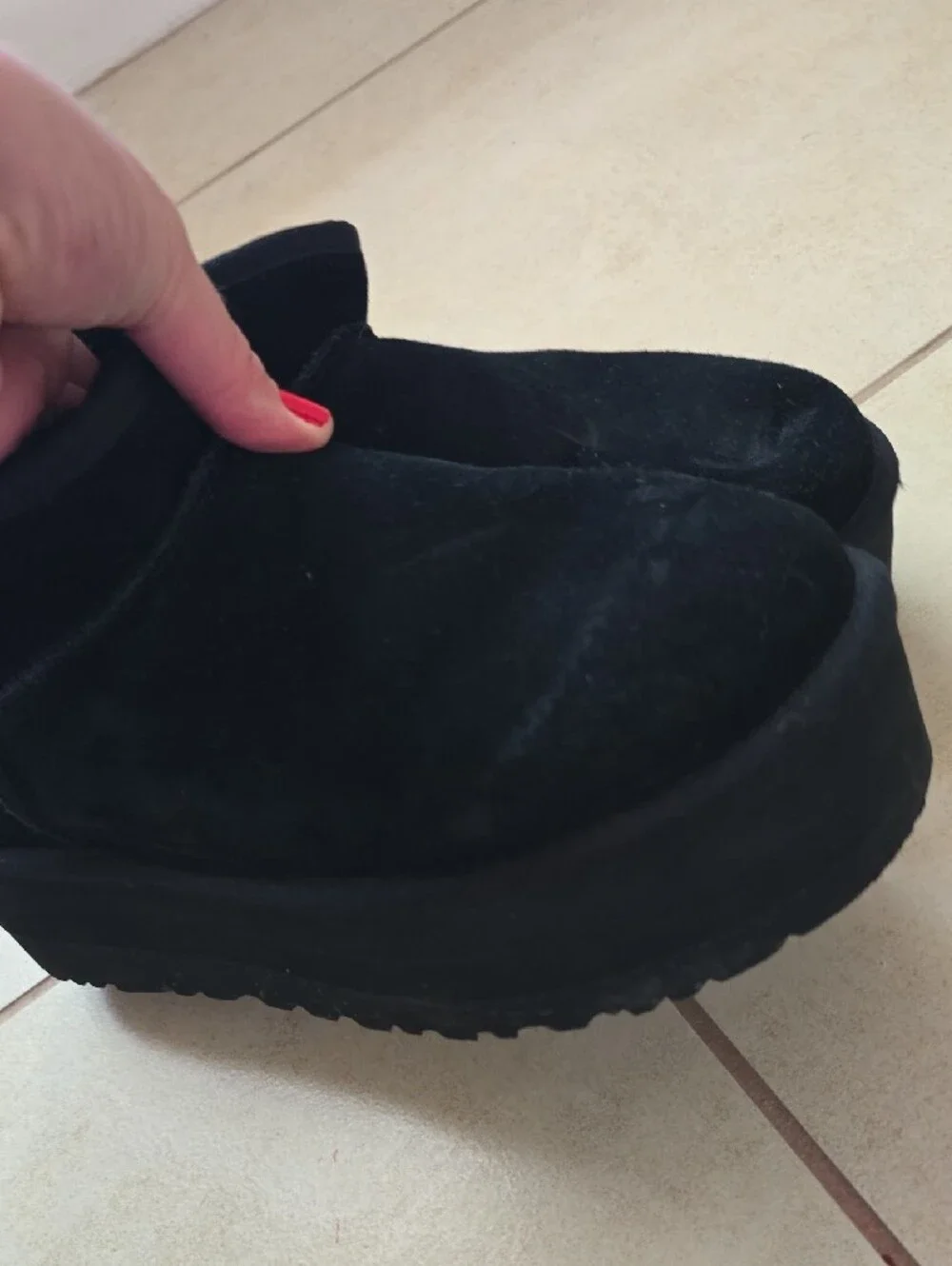 UGG Black Platform Ankle Boots